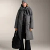 Veste ceinturée en modal brossé