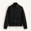 Veste ceinturée en modal brossé