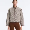 Veste à col montant avec contraste Veste à col montant avec contraste