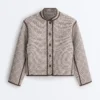 Veste à col montant avec contraste Veste à col montant avec contraste