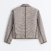 Veste à col montant avec contraste Veste à col montant avec contraste