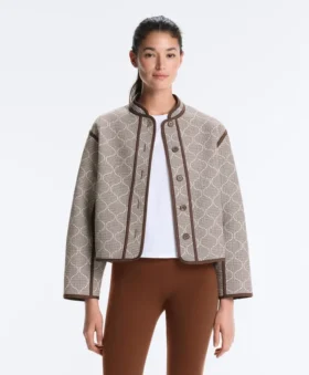 Veste à col montant avec contraste