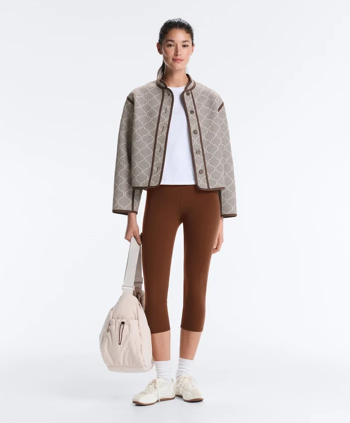 Veste à col montant avec contraste Veste à col montant avec contraste
