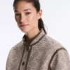 Veste à col montant avec contraste Veste à col montant avec contraste