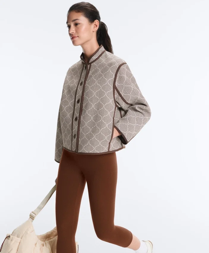 Veste à col montant avec contraste Veste à col montant avec contraste