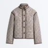 Veste à col montant avec contraste Veste à col montant avec contraste
