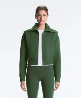 Veste à col montant en mélange de coton
