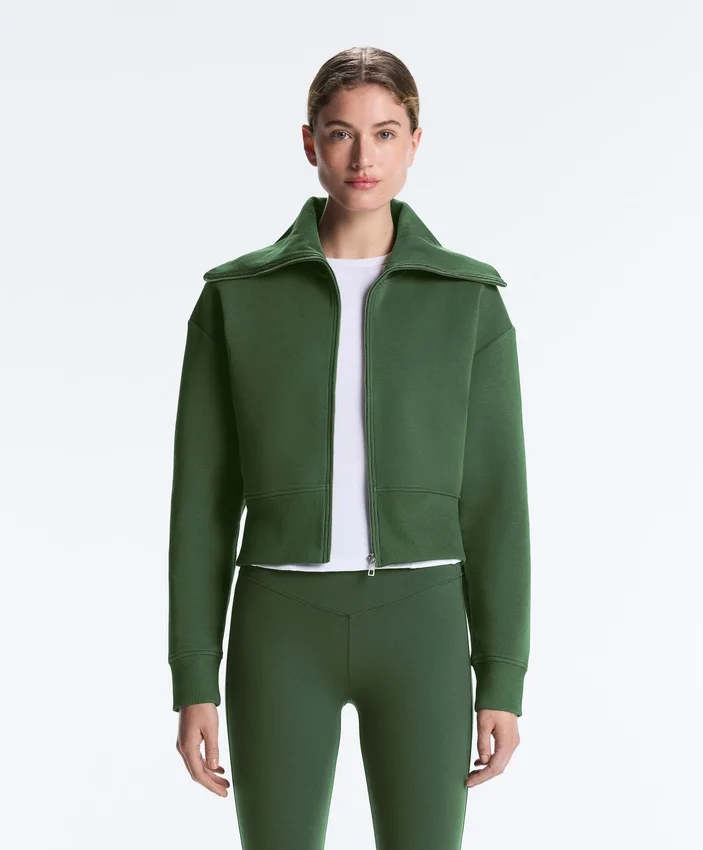 Veste à col montant en mélange de coton Veste à col montant en mélange de coton