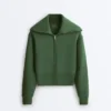 Veste à col montant en mélange de coton Veste à col montant en mélange de coton
