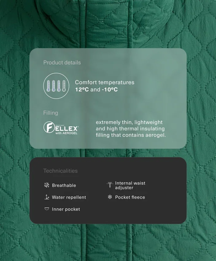 Veste courte matelassée Fellex® Aerogel Veste courte matelassée Fellex® Aerogel