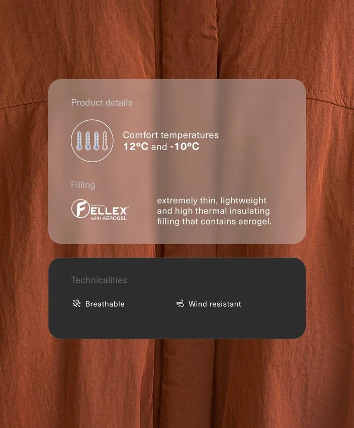 Veste courte matelassée Fellex® Aerogel Veste courte matelassée Fellex® Aerogel