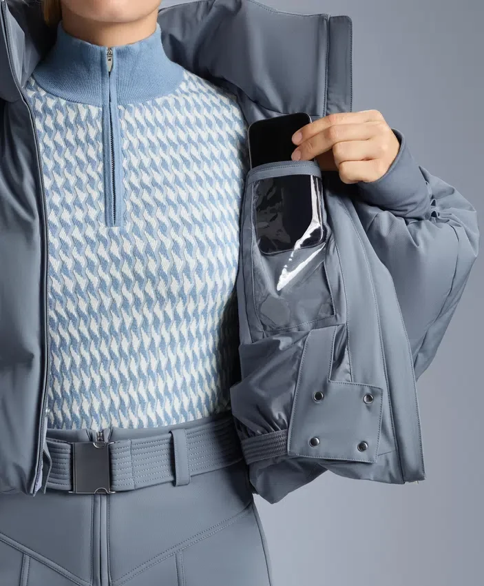 Veste de ski courte, imperméable, 80 % duvet et 20 % Minardi Piume Veste de ski courte, imperméable, 80 % duvet et 20 % Minardi Piume