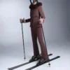 Pantalon de ski évasé extensible et imperméable