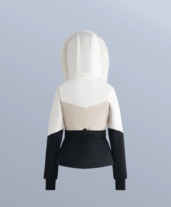 Veste de ski rembourrée Primaloft® color block à coupe ultra-ajustée et résistante à l’eau Veste de ski rembourrée Primaloft® color block à coupe ultra-ajustée et résistante à l’eau