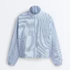Veste de sport rayée en mélange de coton Veste de sport rayée en mélange de coton