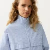 Veste de sport rayée en mélange de coton Veste de sport rayée en mélange de coton