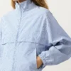Veste de sport rayée en mélange de coton Veste de sport rayée en mélange de coton