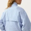 Veste de sport rayée en mélange de coton Veste de sport rayée en mélange de coton