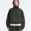 Veste de survêtement en nylon à carreaux déperlant Veste de survêtement en nylon à carreaux déperlant