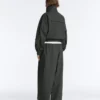 Veste de survêtement en nylon à carreaux déperlant Veste de survêtement en nylon à carreaux déperlant