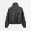 Veste de survêtement en nylon à carreaux déperlant Veste de survêtement en nylon à carreaux déperlant
