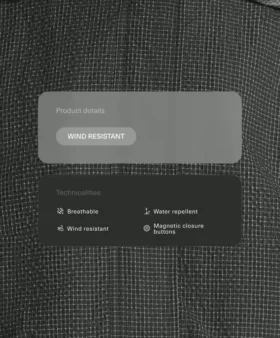 Veste de survêtement en nylon à carreaux déperlant