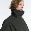 Veste de survêtement en nylon à carreaux déperlant Veste de survêtement en nylon à carreaux déperlant