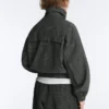 Veste de survêtement en nylon à carreaux déperlant Veste de survêtement en nylon à carreaux déperlant