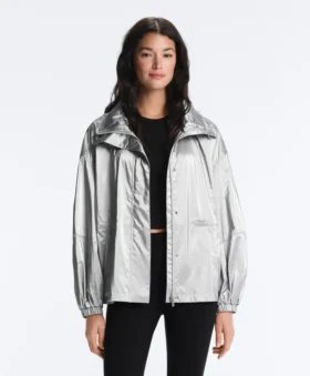Veste déperlante à effet métallisé