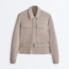 Veste droite avec ceinture et modal Soft Touch Veste droite avec ceinture et modal Soft Touch