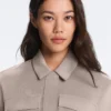Veste droite avec ceinture et modal Soft Touch Veste droite avec ceinture et modal Soft Touch