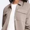 Veste droite avec ceinture et modal Soft Touch Veste droite avec ceinture et modal Soft Touch