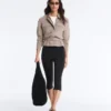 Veste droite avec ceinture et modal Soft Touch Veste droite avec ceinture et modal Soft Touch