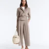 Veste droite avec ceinture et modal Soft Touch Veste droite avec ceinture et modal Soft Touch