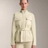 Veste effet néoprène avec ceinture Veste effet néoprène avec ceinture