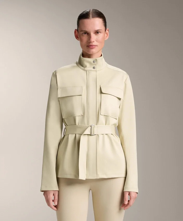 Veste effet néoprène avec ceinture Veste effet néoprène avec ceinture