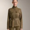 Veste effet néoprène avec ceinture Veste effet néoprène avec ceinture