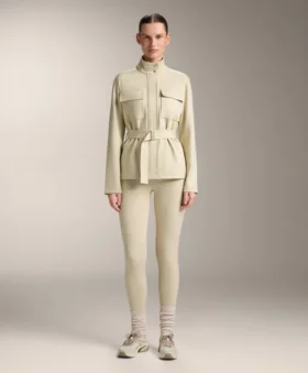 Veste effet néoprène avec ceinture