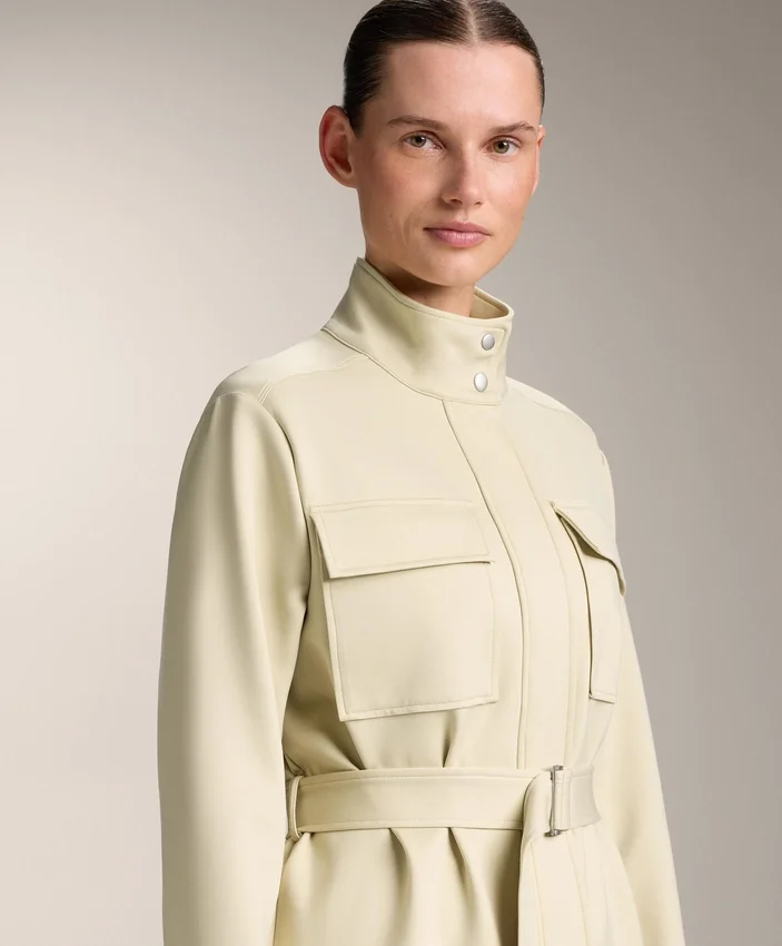 Veste effet néoprène avec ceinture Veste effet néoprène avec ceinture