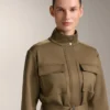 Veste effet néoprène avec ceinture Veste effet néoprène avec ceinture