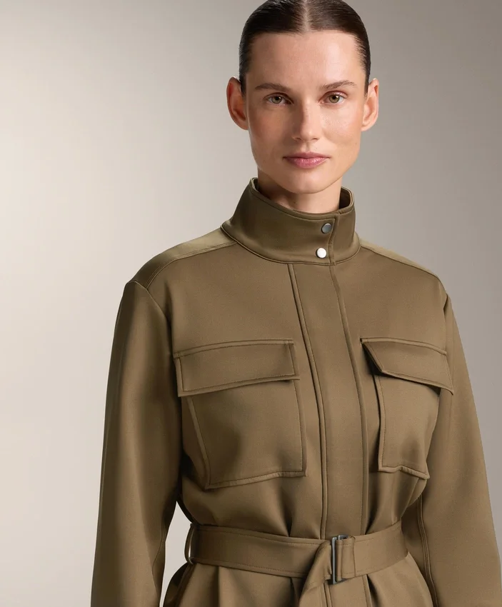 Veste effet néoprène avec ceinture Veste effet néoprène avec ceinture