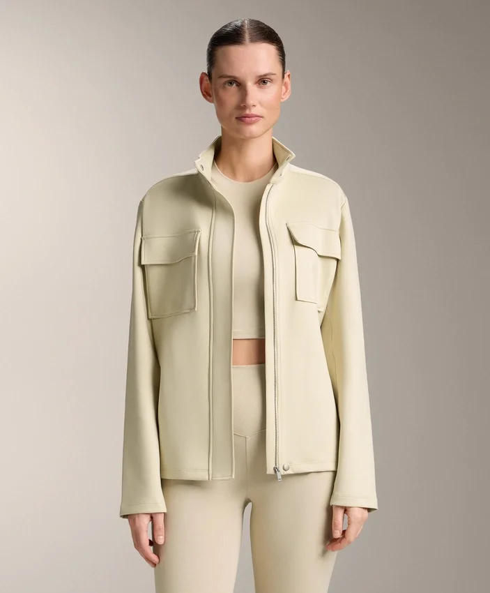 Veste effet néoprène avec ceinture Veste effet néoprène avec ceinture