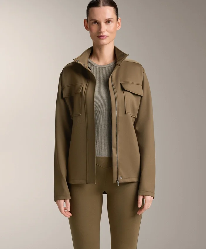 Veste effet néoprène avec ceinture Veste effet néoprène avec ceinture