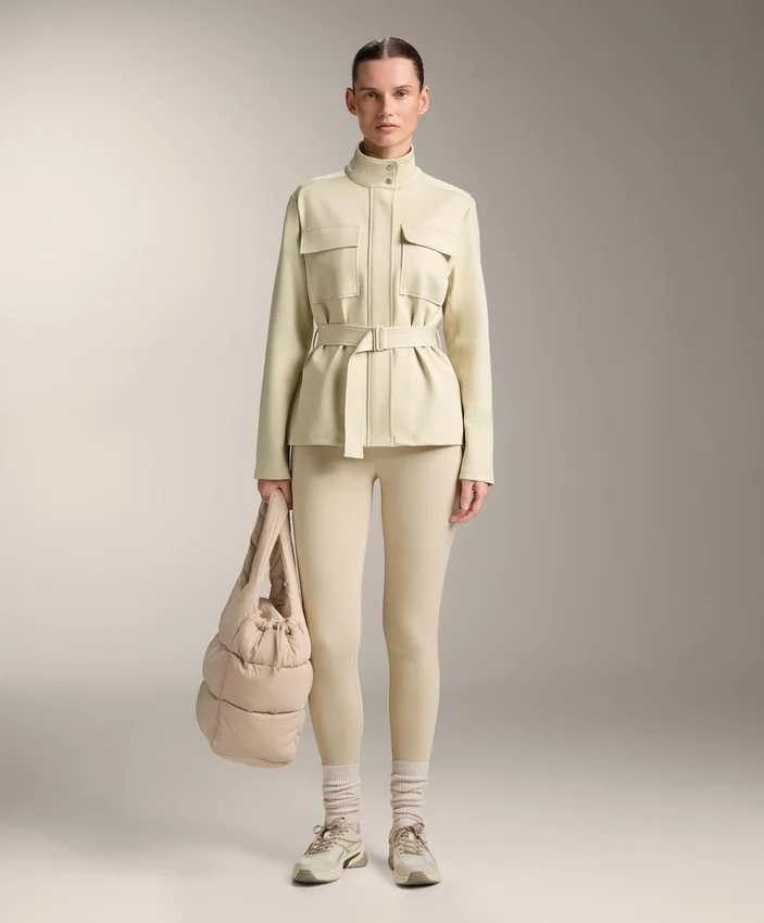 Veste effet néoprène avec ceinture Veste effet néoprène avec ceinture
