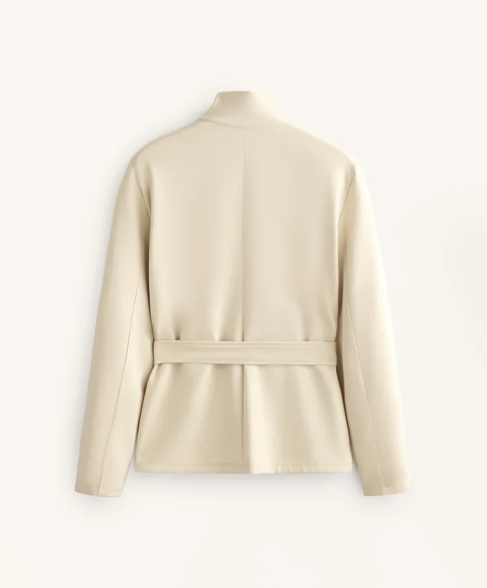 Veste effet néoprène avec ceinture Veste effet néoprène avec ceinture