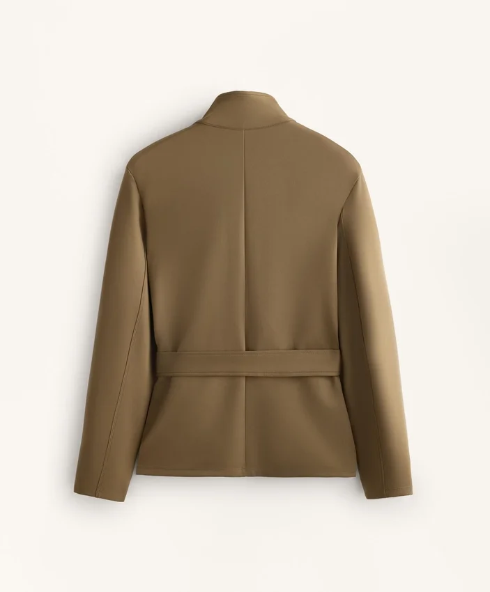 Veste effet néoprène avec ceinture Veste effet néoprène avec ceinture