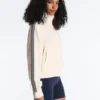 Veste en coton piqué avec bande à chevrons sur les côtés Veste en coton piqué avec bande à chevrons sur les côtés