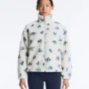 Veste en fausse peau lainée à motif floral Veste en fausse peau lainée à motif floral
