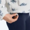 Veste en fausse peau lainée à motif floral Veste en fausse peau lainée à motif floral