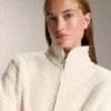 Veste en imitation peaux lainées